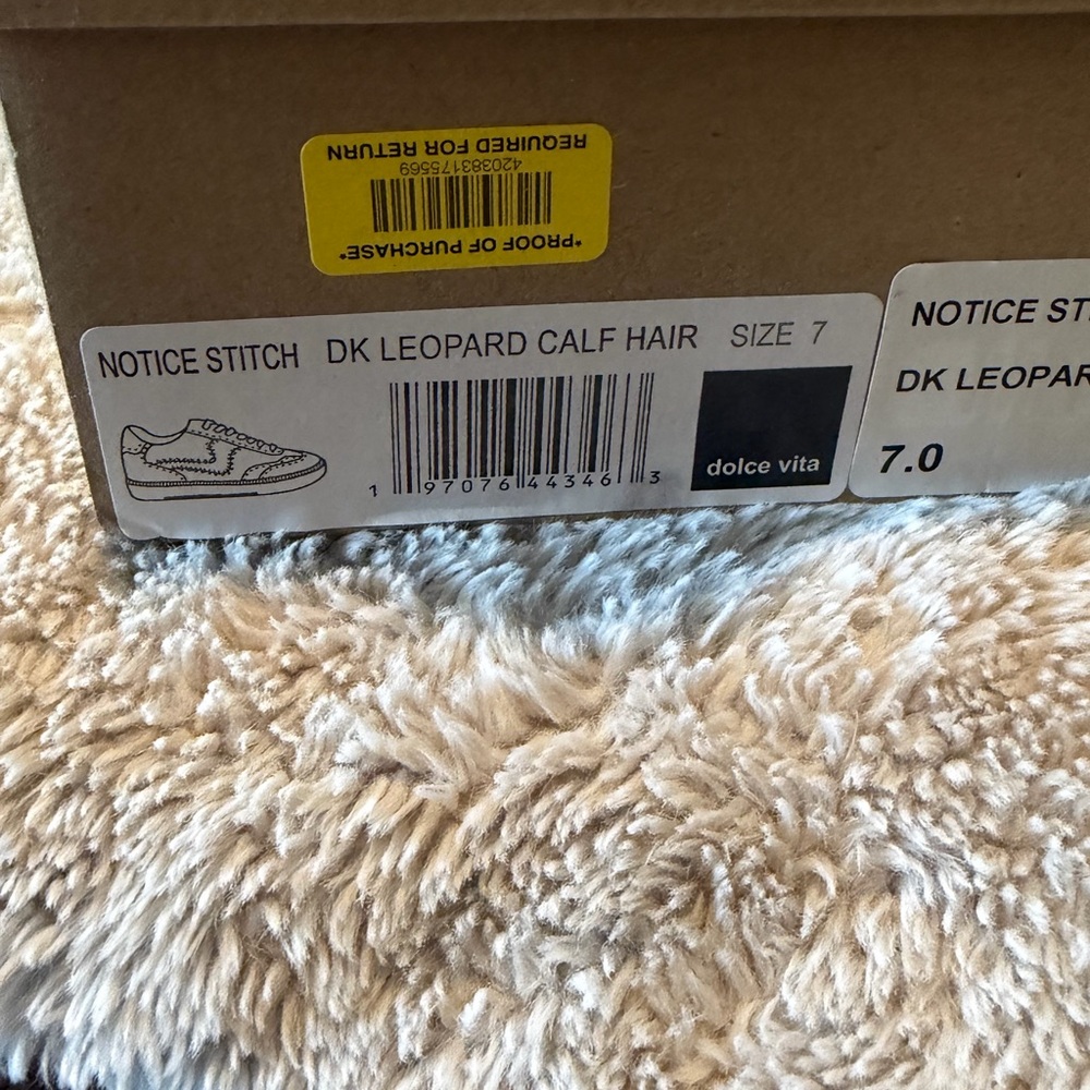 Dolce Vita Dark Leopard Calf Hair Sneakers - Picture 6 of 6